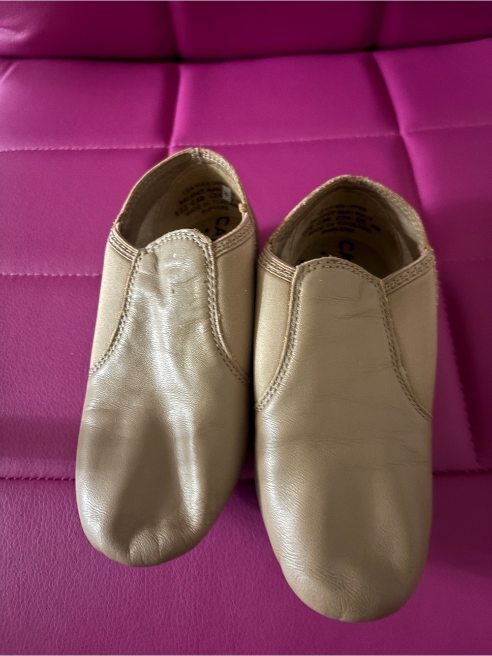 Capezio Kids Beige Slip-On jazz shoes